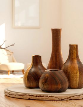 vases artisanaux en bois elementti